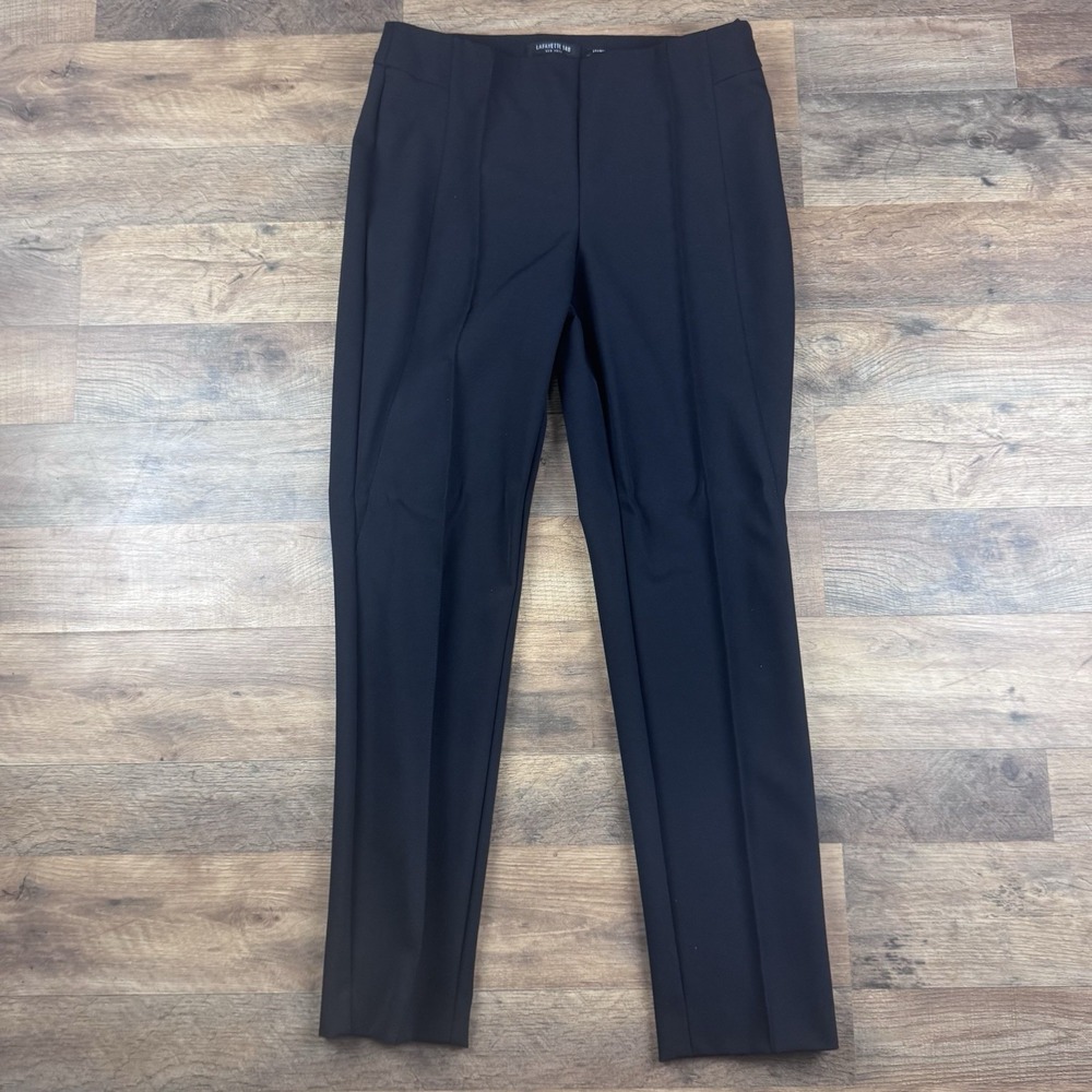 Lafayette 148 Acclaimed Stretch Gramercy Pant in Black size 6 - Picture 2 of 10